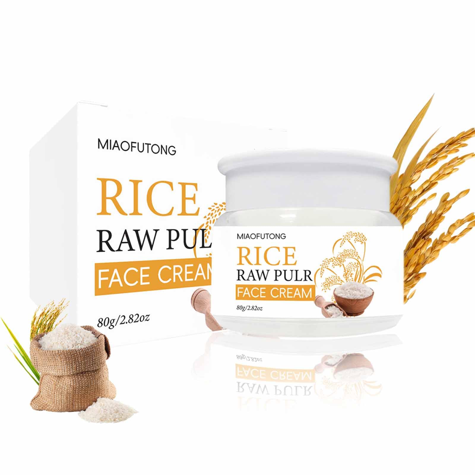 Fermented Rice Embryo Extract Face Moisturizer Cream - Rice Bran Essence Serum for Deep Hydration & Skin Barrier Repair | Lightweight, Nourishing Facial Cream 80ml | Perfect for Dry Skin & Nighttime Skincare Routine