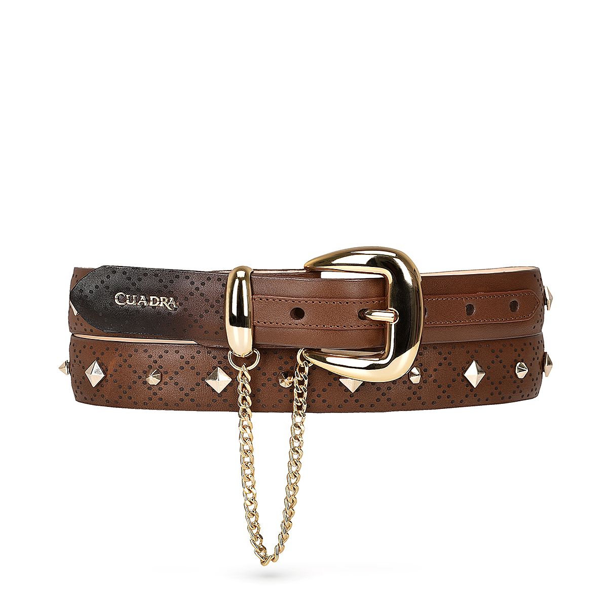 CDA11RS Cuadra Honey Casual Fashion Cowhide Leather Belt for Women | Stylish Accessory for Everyday Wear & Office Outfits