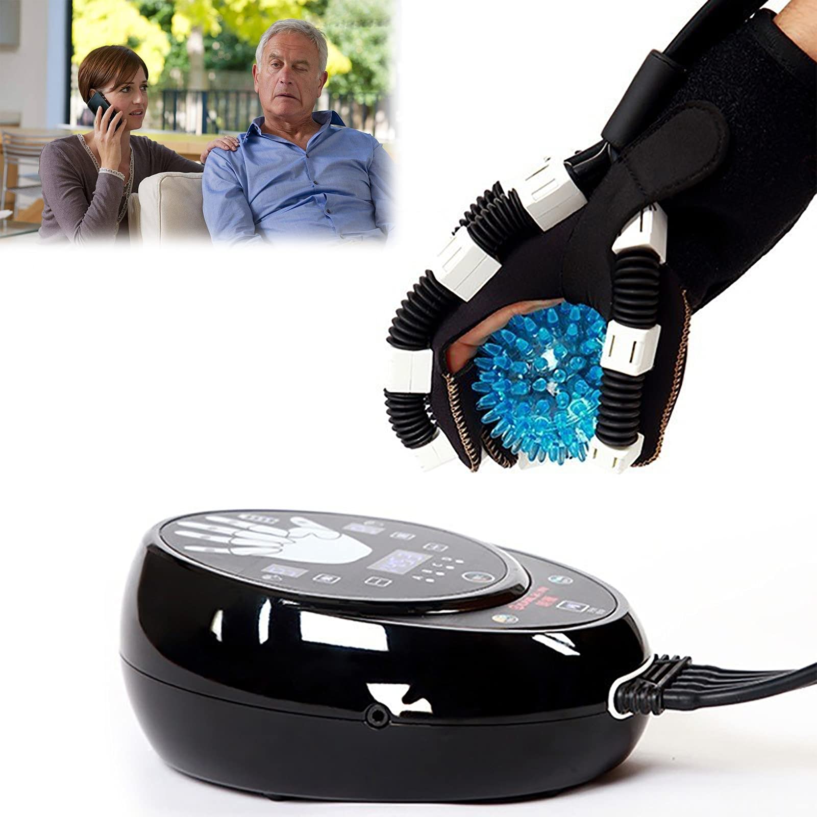 Exoskeleton Rehabilitation Gloves - Manual Training Robot for Finger Flexion & Extension Therapy - Ideal for Stroke Recovery & Physical Therapy Exercises
