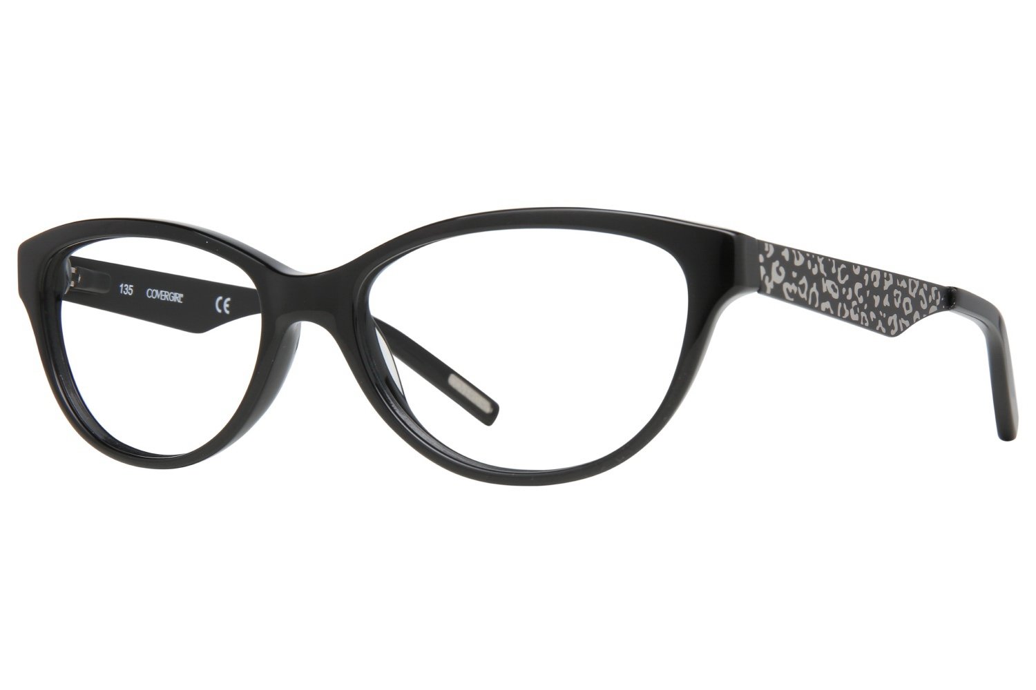 COVER GIRL CG0524 001 Eyeglasses - 53MM Shiny Black Frame for Women | Fashionable Reading Glasses & Computer Glasses for Work & Daily Use