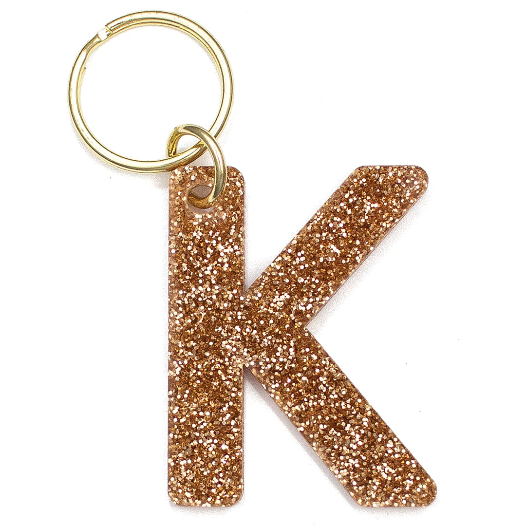 Sparkle Letter Keychain - Custom Initial Keyring for Women & Girls - Perfect for Backpacks, Purses & Gifts (A-Z Available)