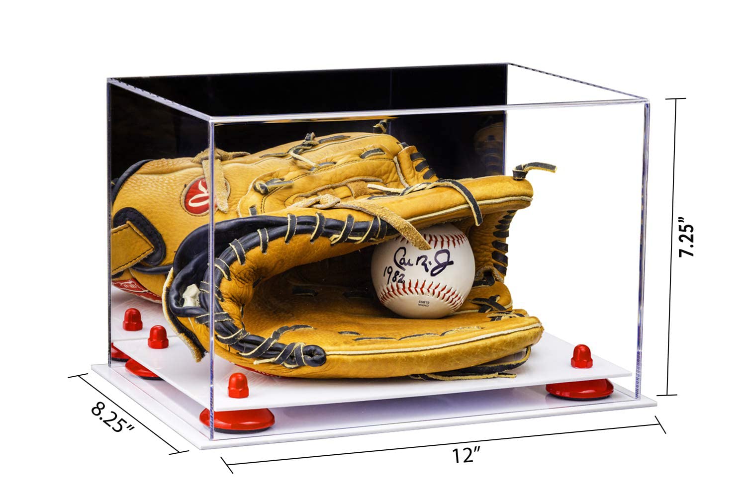 Premium Acrylic Baseball Glove Display Case - Clear Protective Showcase for Collectible Baseball Gloves - Perfect for Memorabilia Display, Sports Room Decor & Gift Giving