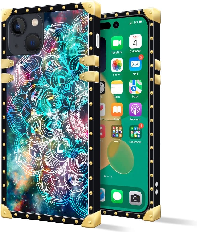 iPhone 14 Plus Case 6.7 Inch - Fashion Gold Chain Leopard Print Back Cover | Protective Phone Case for Women & Girls | Perfect for Parties, Travel & Everyday Use