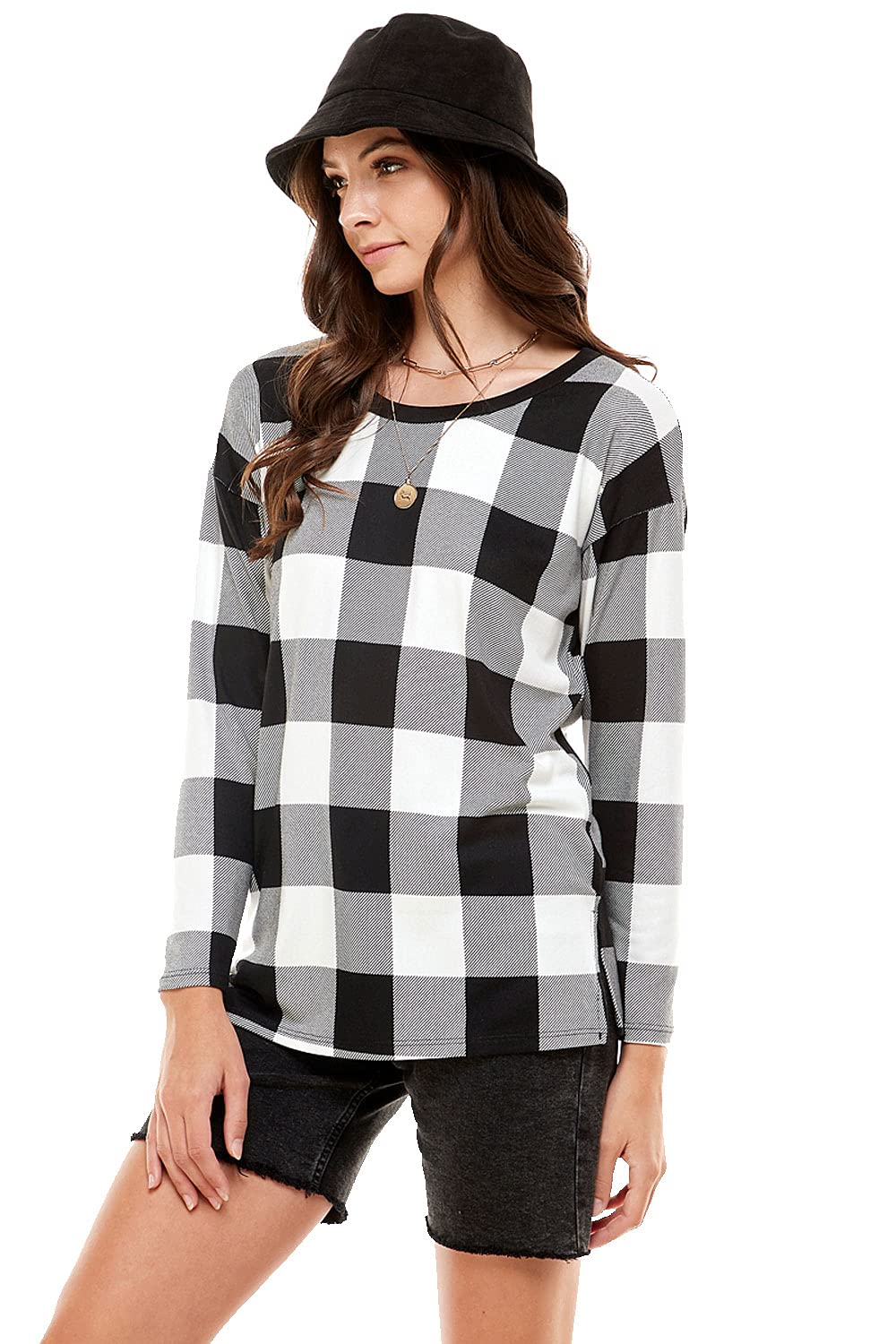 Women's Mint Plus Pink Casual Knit Pullover Long Sleeve Sweatshirt - Soft Crewneck Tunic Sweater for Everyday Wear | Perfect for Office, Outings & Cozy Fall Fashion