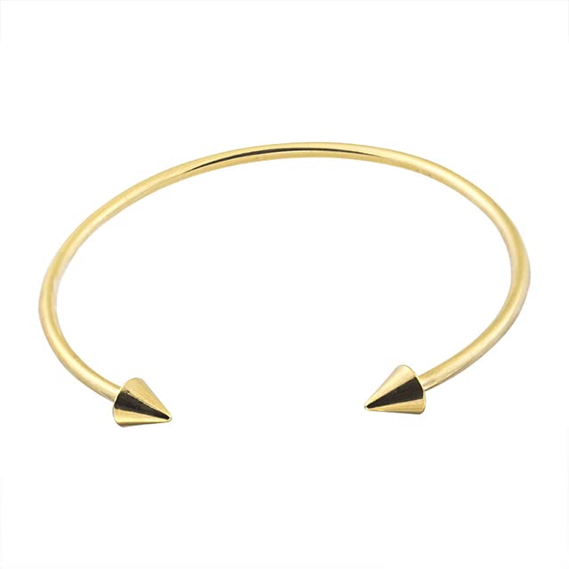 SPRING YOW Punk Style Spiked Bracelet - Vintage Gold Rivet Nail Cuff Bangle with Charms, Gothic Jewelry for Women - Perfect for Concerts, Parties & Alternative Fashion