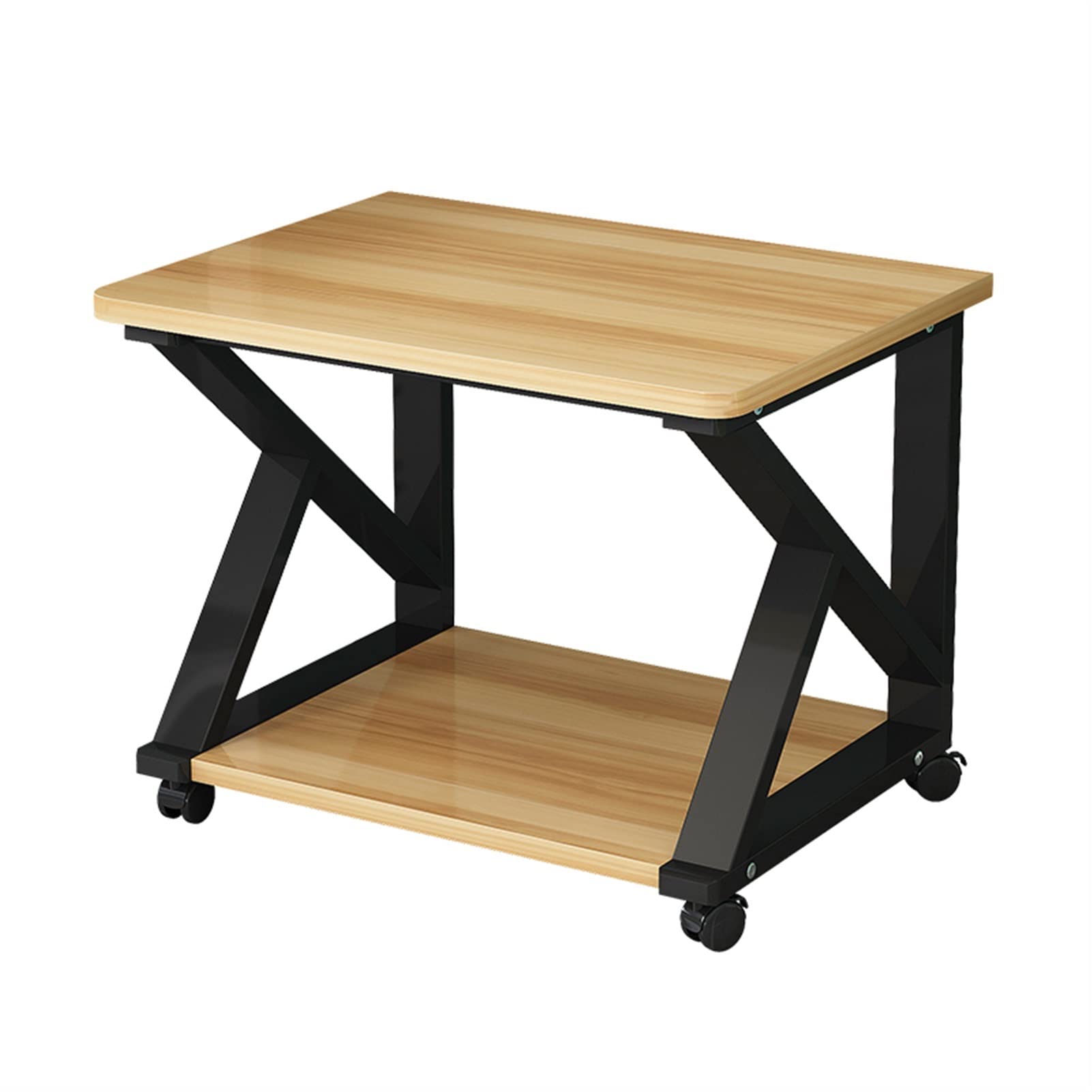 Heavy-Duty Mobile Printer Stand with Double Shelves - Adjustable Floor-to-Ceiling Roller Shelf for Office & Home - Perfect for Printer Storage, File Organization, and Workspace Optimization