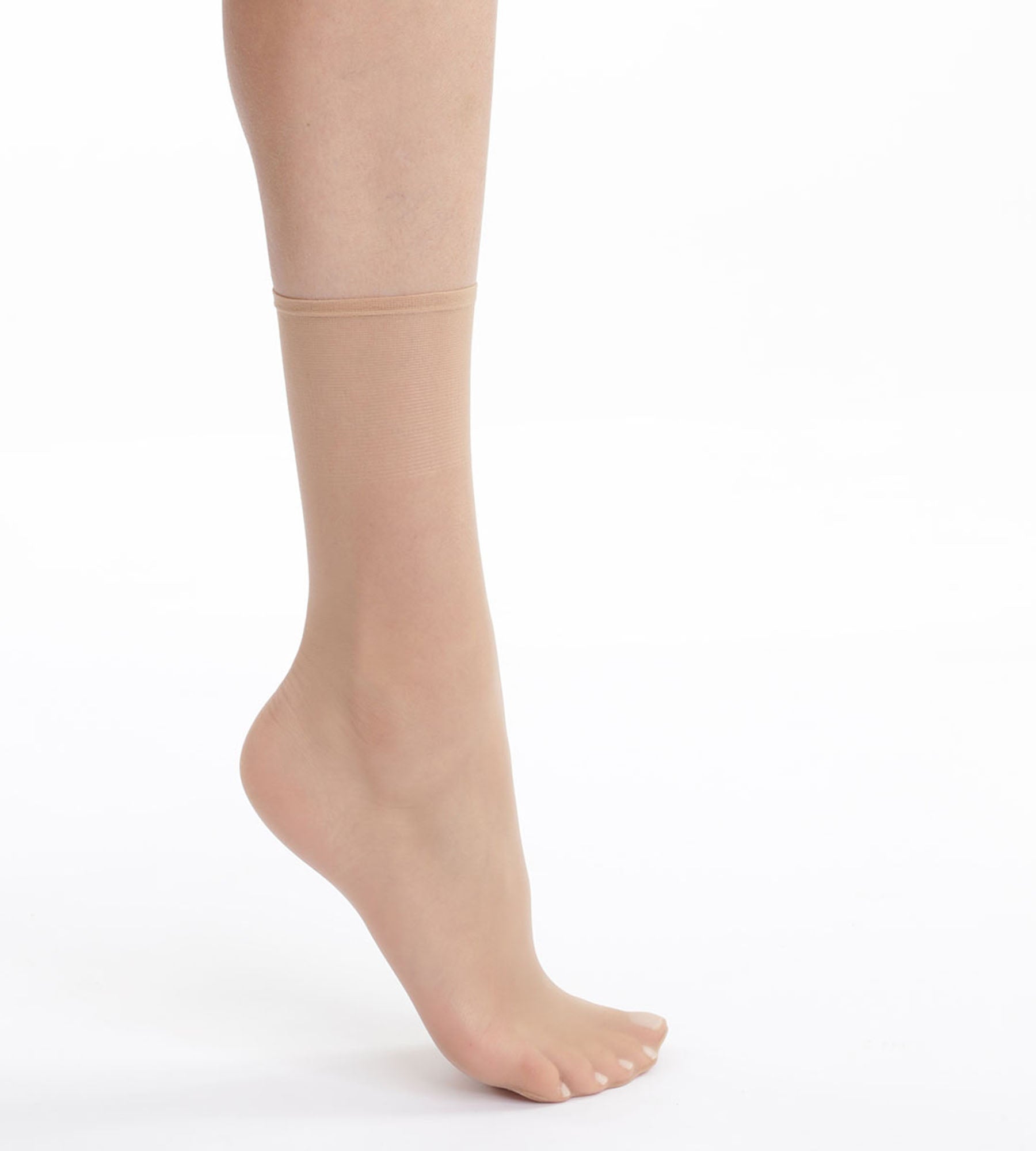 2 Pairs Women's Nude Ivory Socks - Soft Voile Fabric for Everyday Comfort & Style | Perfect for Work, Casual Wear & Relaxing at Home