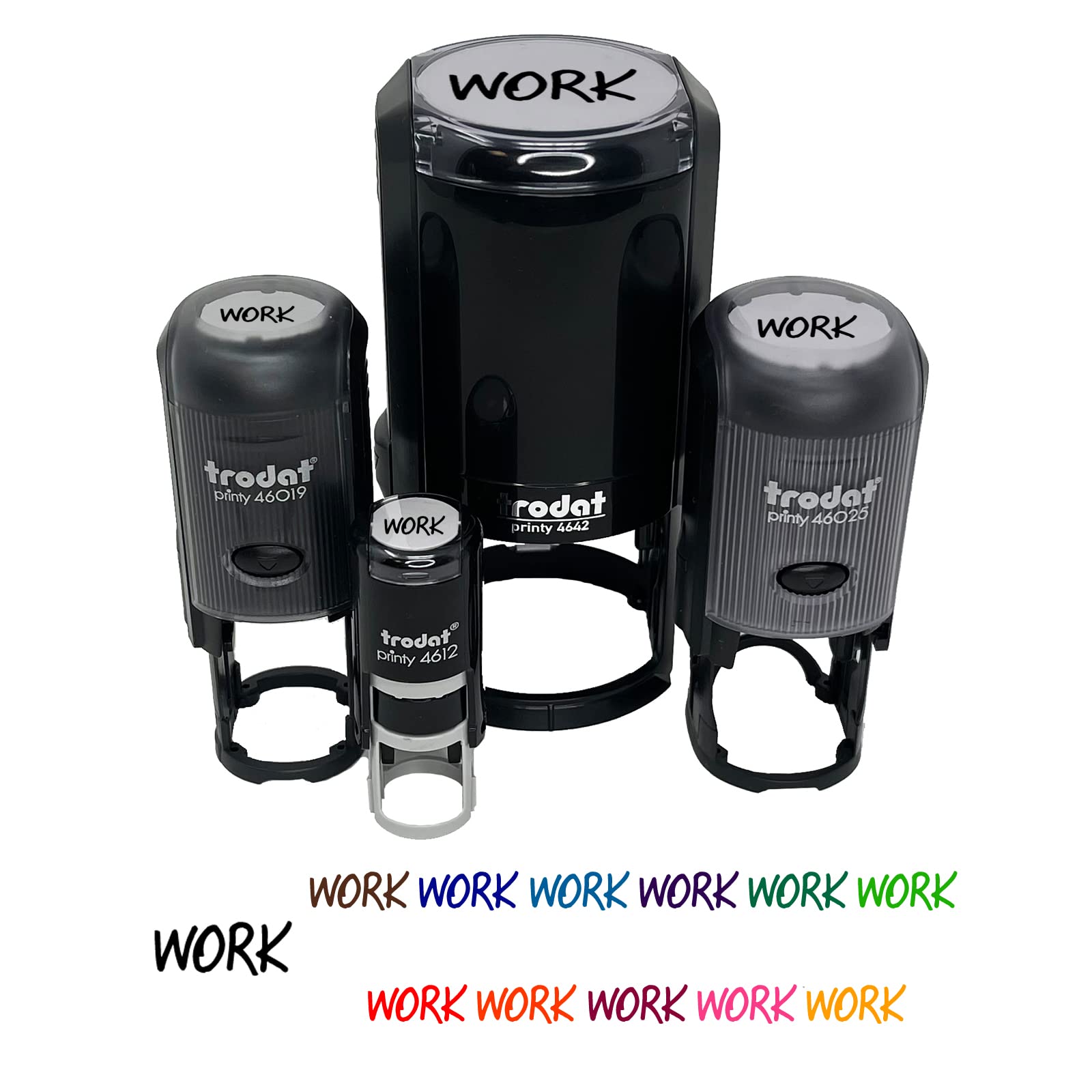 Self-Inking Rubber Stamp for Work, Text, Crafting & Planners - 1 Inch Medium Size with Black Ink - Perfect for Office Documents, DIY Scrapbooking & Bullet Journaling