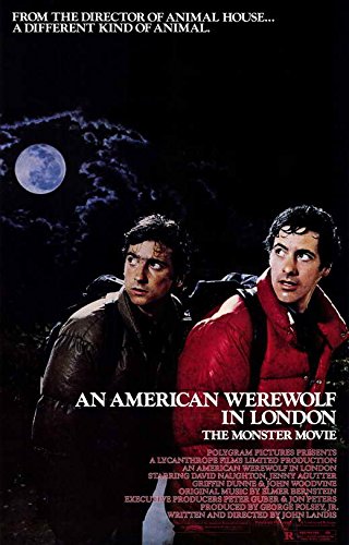 American Werewolf in London Movie Poster (11x17 Inches - 28x44cm) 1981 Vintage Horror Film Wall Art - Perfect for Halloween Decor, Horror Movie Room & Classic Film Collector's Display