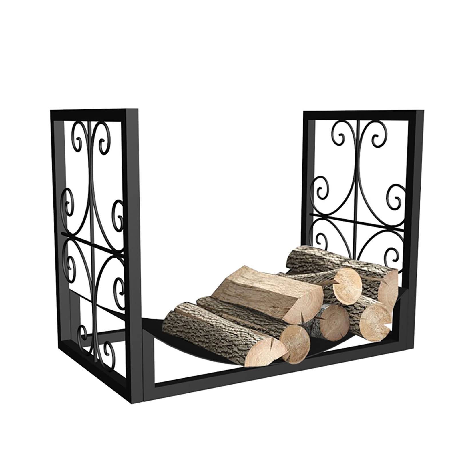 Heavy Duty Wrought Iron Firewood Rack - 18