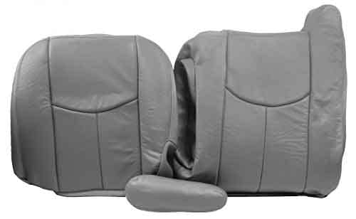 Xtreme Covers Genuine Leather Seat Covers for Chevy Silverado 2003 - Gray Passenger Bottom Replacement | Perfect for Truck Upgrades & Road Trips