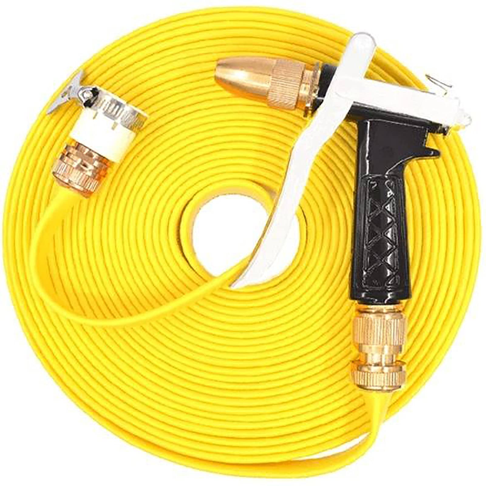 BCGT Expandable Garden Hose - 33ft Flexible & Lightweight Water Hose for Outdoor, Lawn, Car Washing, Plant Watering - Durable & Leak-Proof (Yellow) - Perfect for Gardening, Cleaning, and Outdoor Use