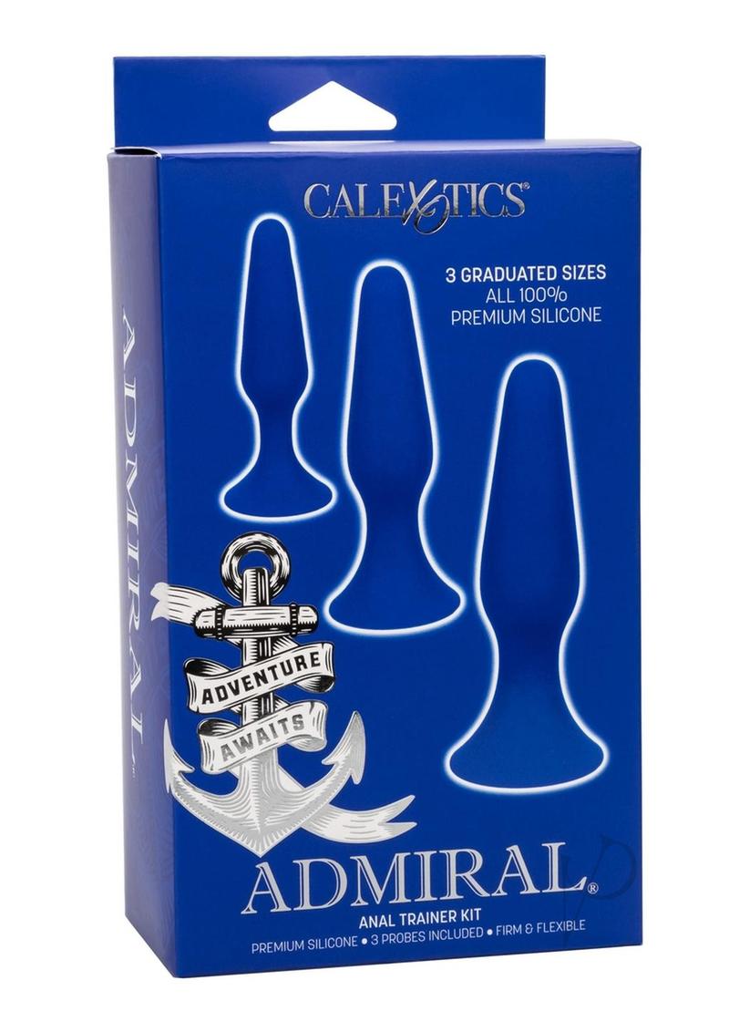 Premium Admiral Anal Trainer Kit - Blue - Gentle Beginner to Advanced Butt Plug Set for Safe & Comfortable Anal Play - Perfect for Couples & Solo Use in the Bedroom
