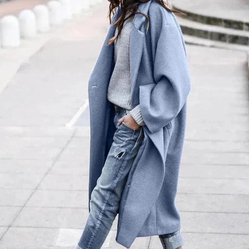 Women's Warm Wool Overcoat - Winter Thermal Coat for Cold Weather - Perfect for Outdoor Activities & Daily Commute