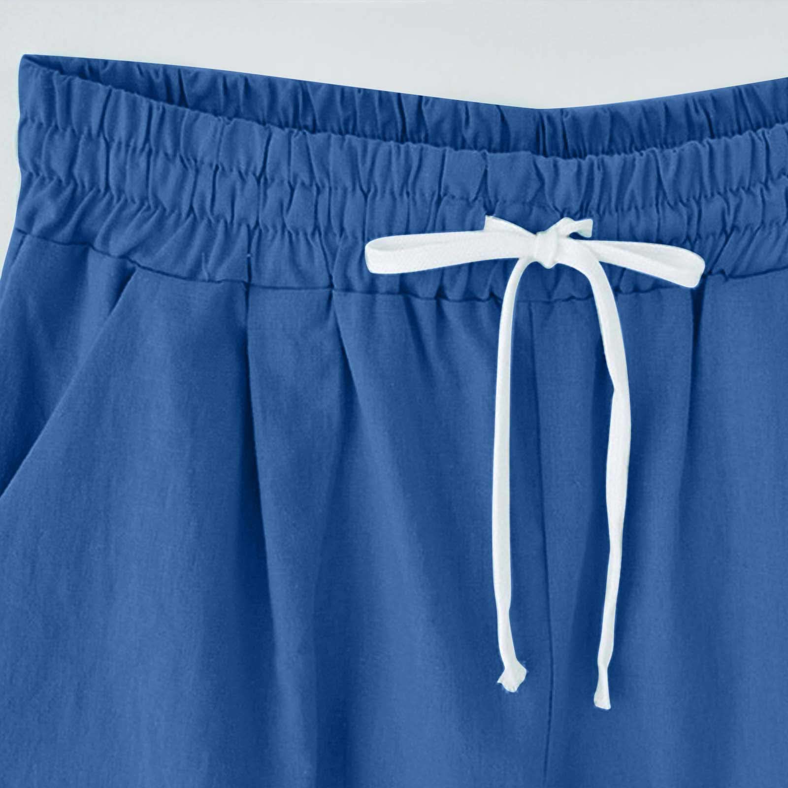Women's Gym Shorts - Elastic Waist Bermuda with Pockets | Workout & Casual Wear
