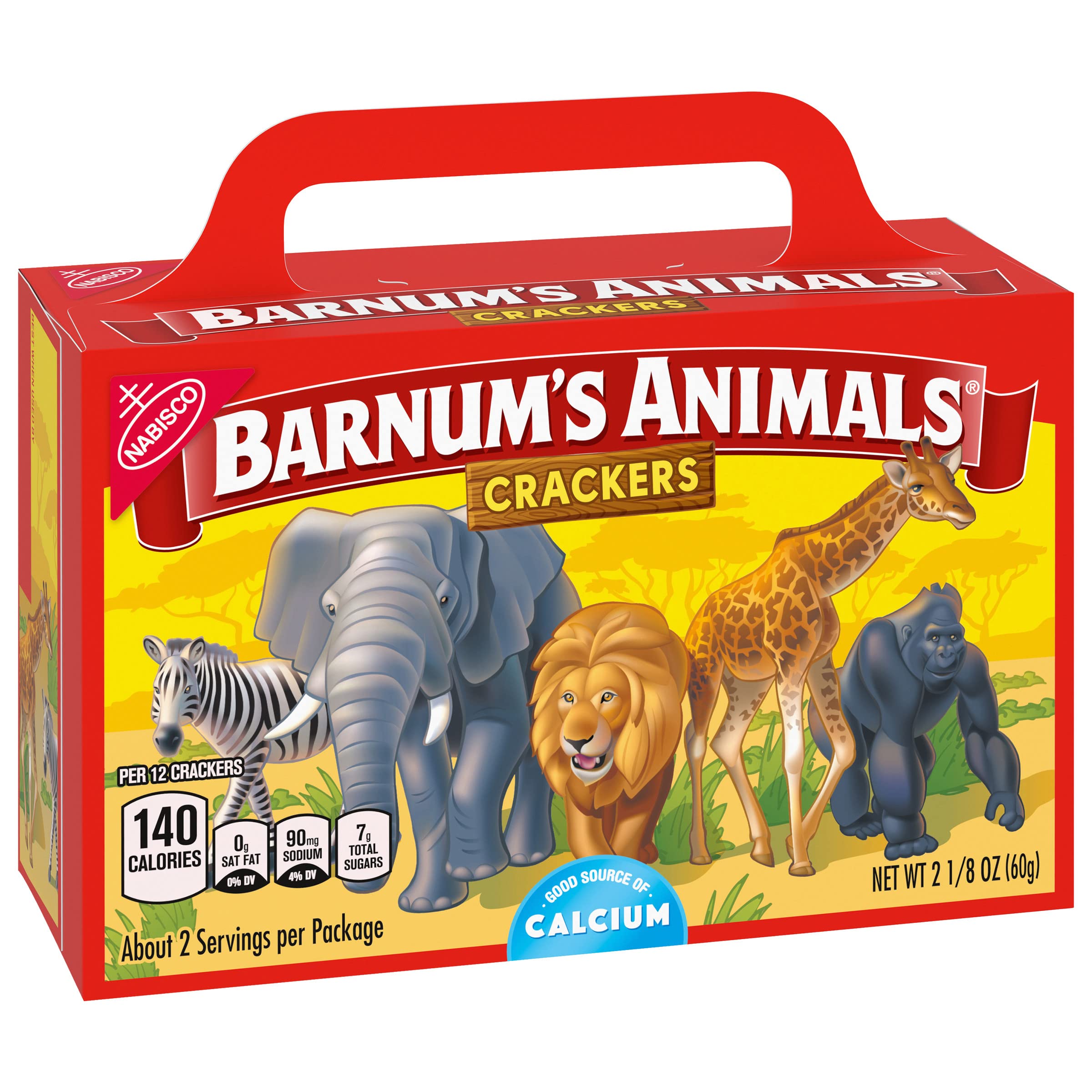 BARNUM'S Original Animal Crackers - Classic Kids Snacks, 2.13 oz Box (Pack of 12) - Perfect for School Lunches, Birthday Parties & After-School Treats