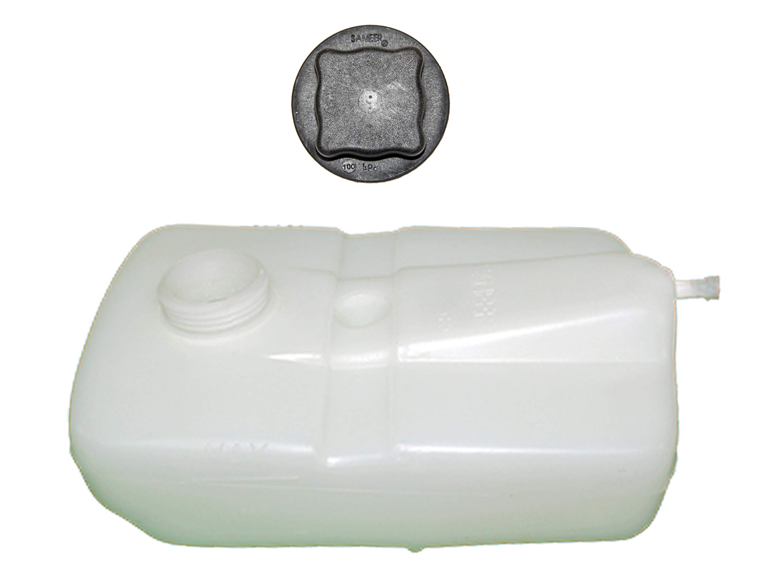 Volvo 240 242 244 245 262 264 Coolant Expansion Tank Kit with Cap - OEM 9142000 1357775 Replacement - Plastic Radiator Coolant Reservoir - Perfect for Engine Cooling System Maintenance & Repair
