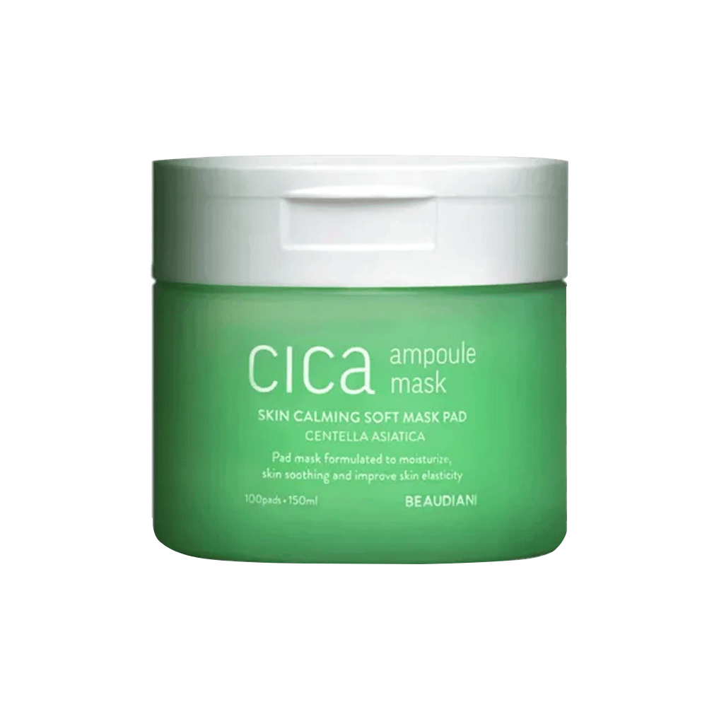 BEAUDIANI Cica Ampoule Mask 100 Pads - Soothing & Hydrating Facial Sheet Masks for Sensitive Skin | Perfect for Daily Skincare Routine & Post-Treatment Care