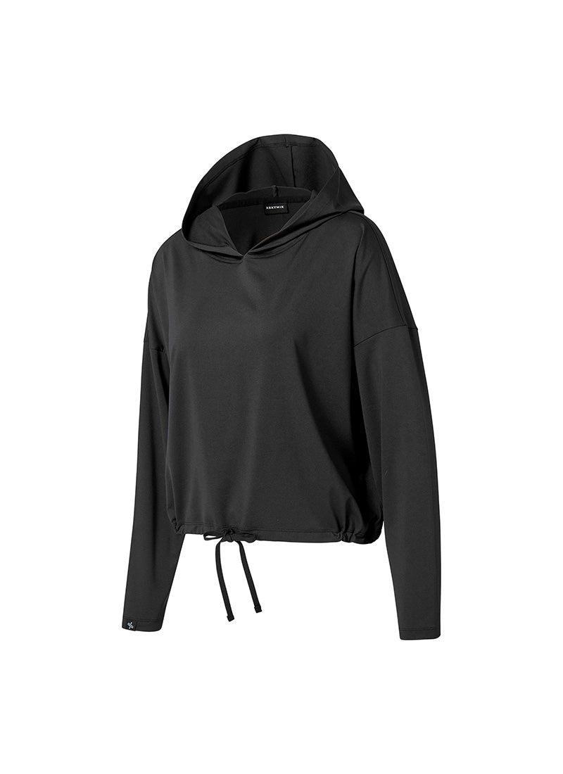 Feather String Crop Hoodie for Women - Soft Comfortable Pullover Sweatshirt for Casual Wear, Gym, and Street Style