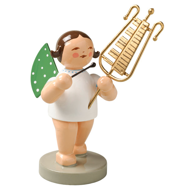 Wendt & Kuhn Angel with Chimes Wooden Figurine - Handcrafted Christmas Ornament for Tree Decor, Home Decoration & Gift Giving
