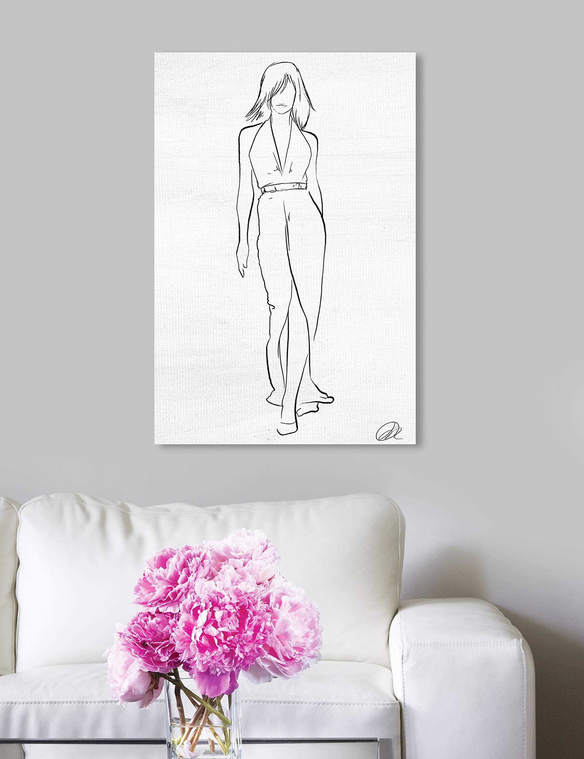 Fashion Sketch V - Glamorous Wall Art Canvas Prints by Oliver Gal Artist Co. | Perfect for Living Room, Bedroom & Office Decor