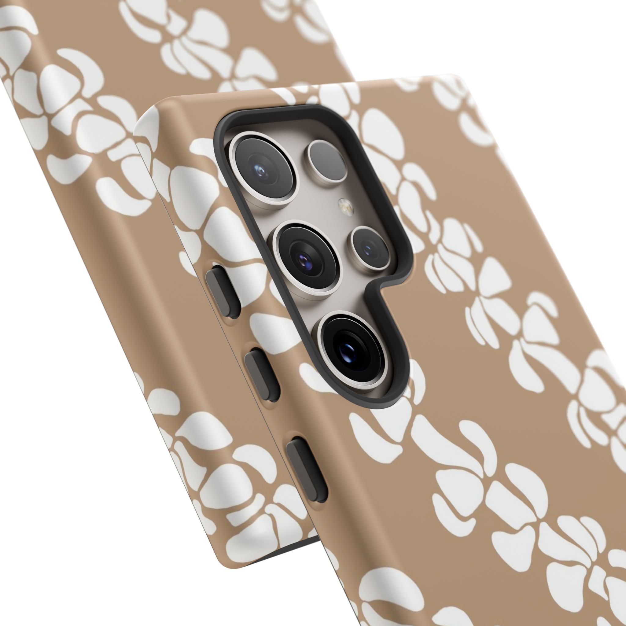 Premium Puakenikeni Tan Leather Case for Samsung Galaxy - Durable Protection with Stylish Design for Everyday Use
