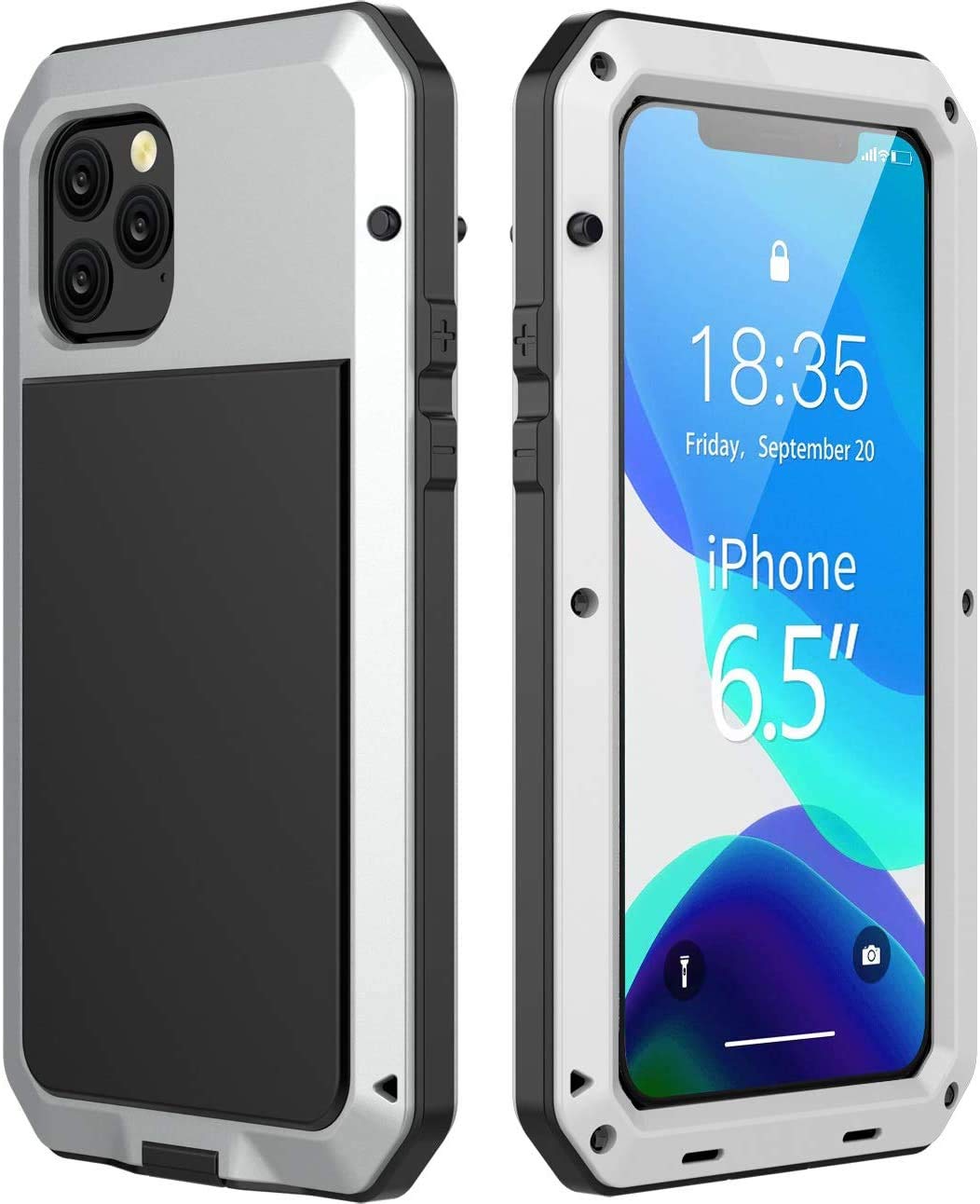 Premium iPhone 11 Pro Max Case - Military-Grade Shockproof Protection with Gorilla Glass & Aluminum Alloy Shell | Heavy Duty 6.5