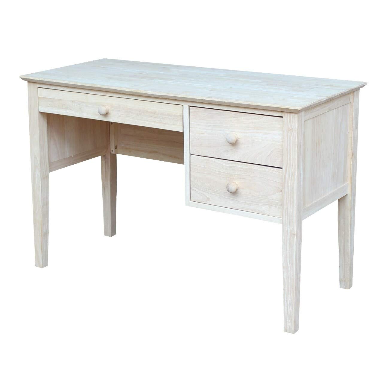 Brooklyn Transitional Brown Wood Desk with Drawers & Keyboard Tray - Perfect for Home Office, Study Room & Workspace