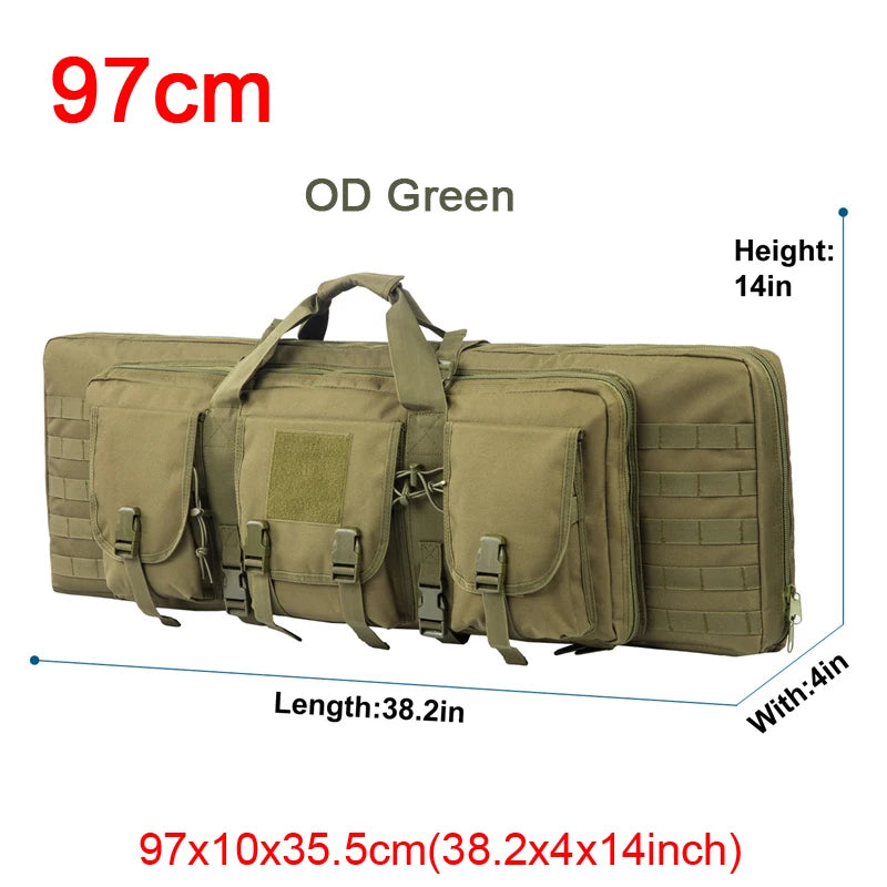 Tactical Double Rifle Case - Durable Waterproof Gun Bag for Hunting & Shooting Range - Perfect for Outdoor Adventures & Firearm Storage