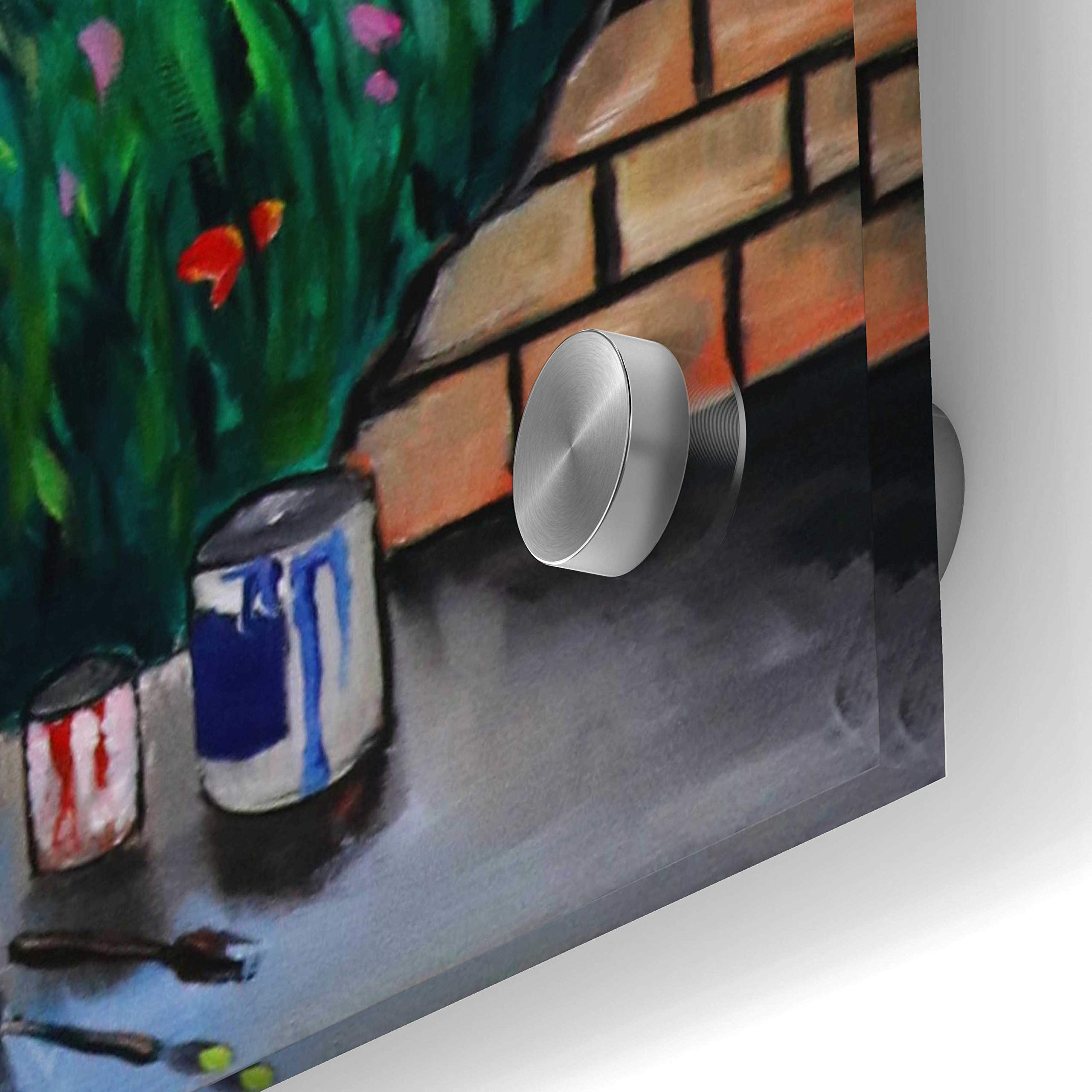 Epic Art 'Boy And The Wall' by Jan Kasparec - 24x36 Inch Acrylic Glass Wall Painting - Modern Home & Office Decor - Perfect for Living Room, Bedroom or Gallery Display