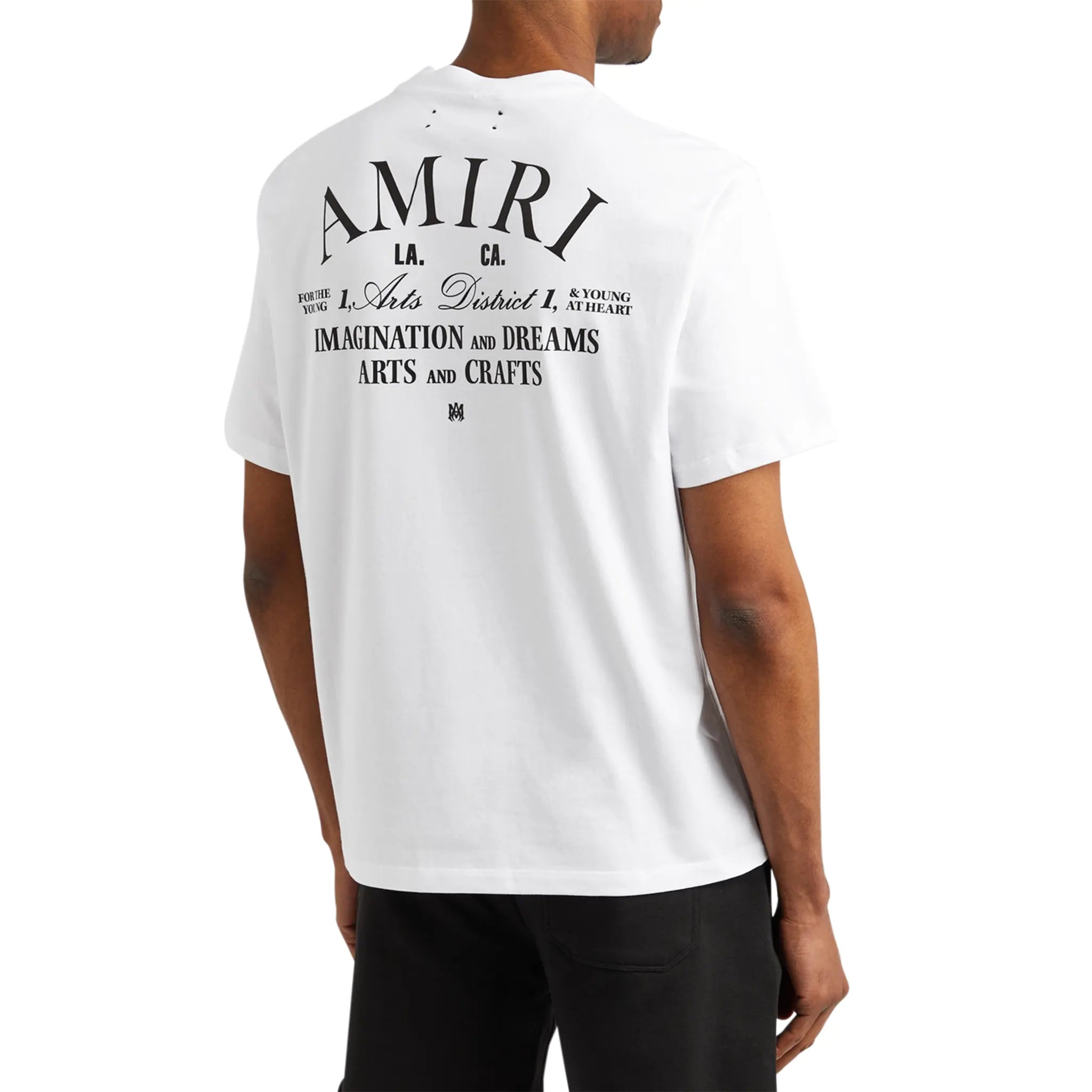 Amiri Arts District White T-Shirt for Men - Premium Cotton Crewneck Tee - Streetwear Fashion - Perfect for Casual Wear & Urban Outfits