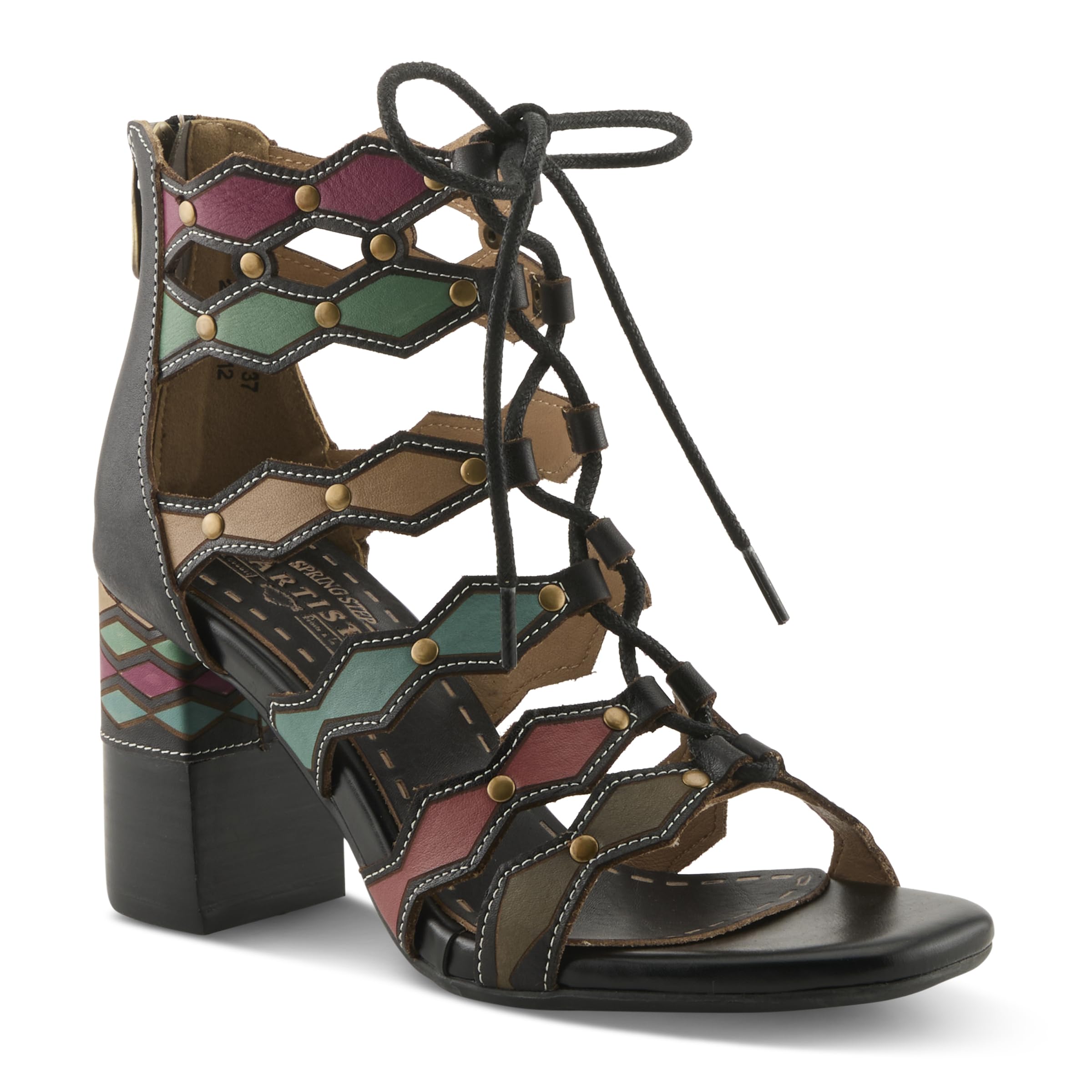 Spring Step L'Artiste Women's Art Deco Sandals - Comfortable & Stylish Open-Toe Shoes for Summer, Beach, and Casual Outings