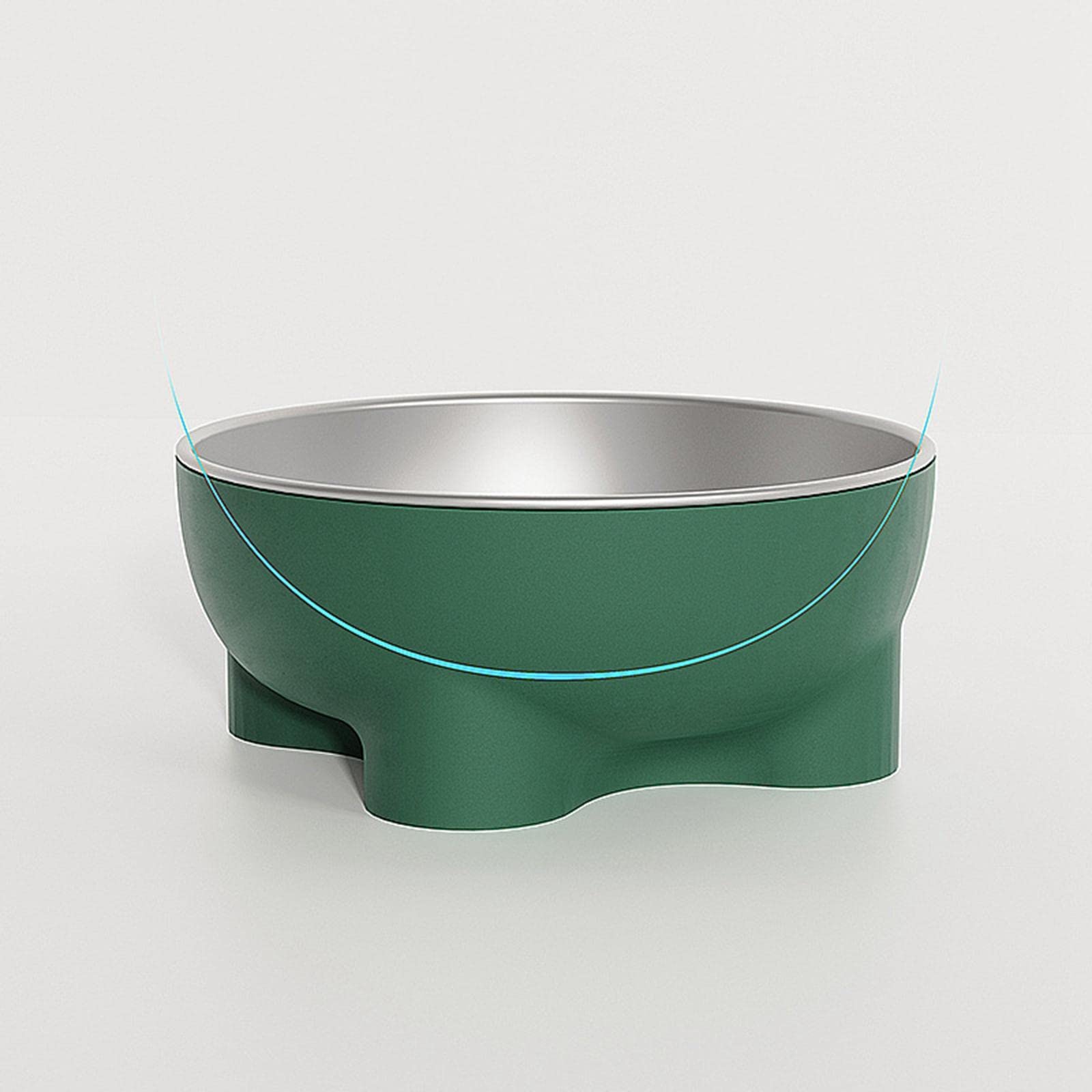 **Enakshi Medium Dog Bowl - Non-Slip Pet Food Dish for Dogs & Cats, Green | Durable Feeding Container for Home, Travel & Outdoor Use | Pet Supplies, Dog & Cat Bowls**