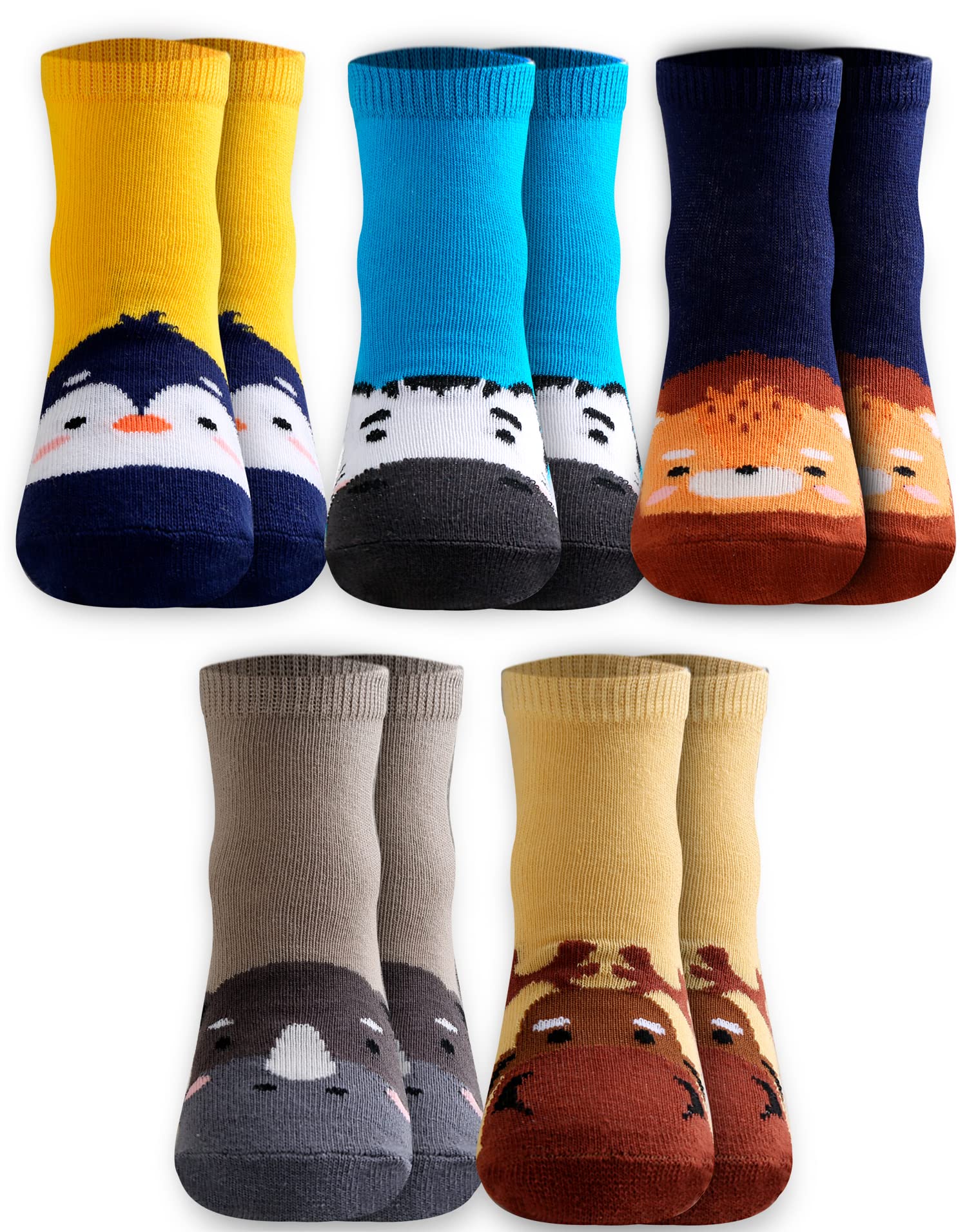 VAENAIT Baby Zoo Socks - Animal Crew Socks for Toddlers & Kids - Playtime & School