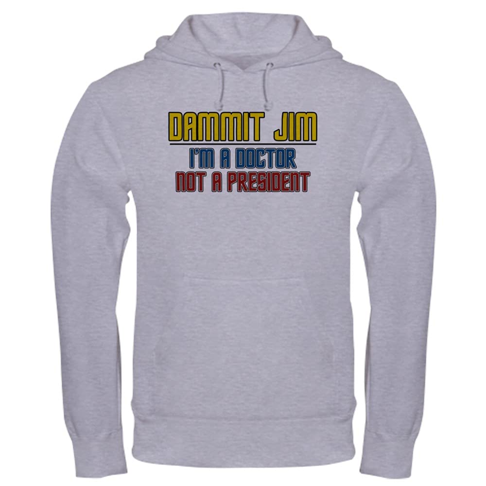 Star Trek 'Dammit Jim' Hooded Sweatshirt | Officially Licensed Trek Merch | Perfect for Cosplay & Sci-Fi Conventions