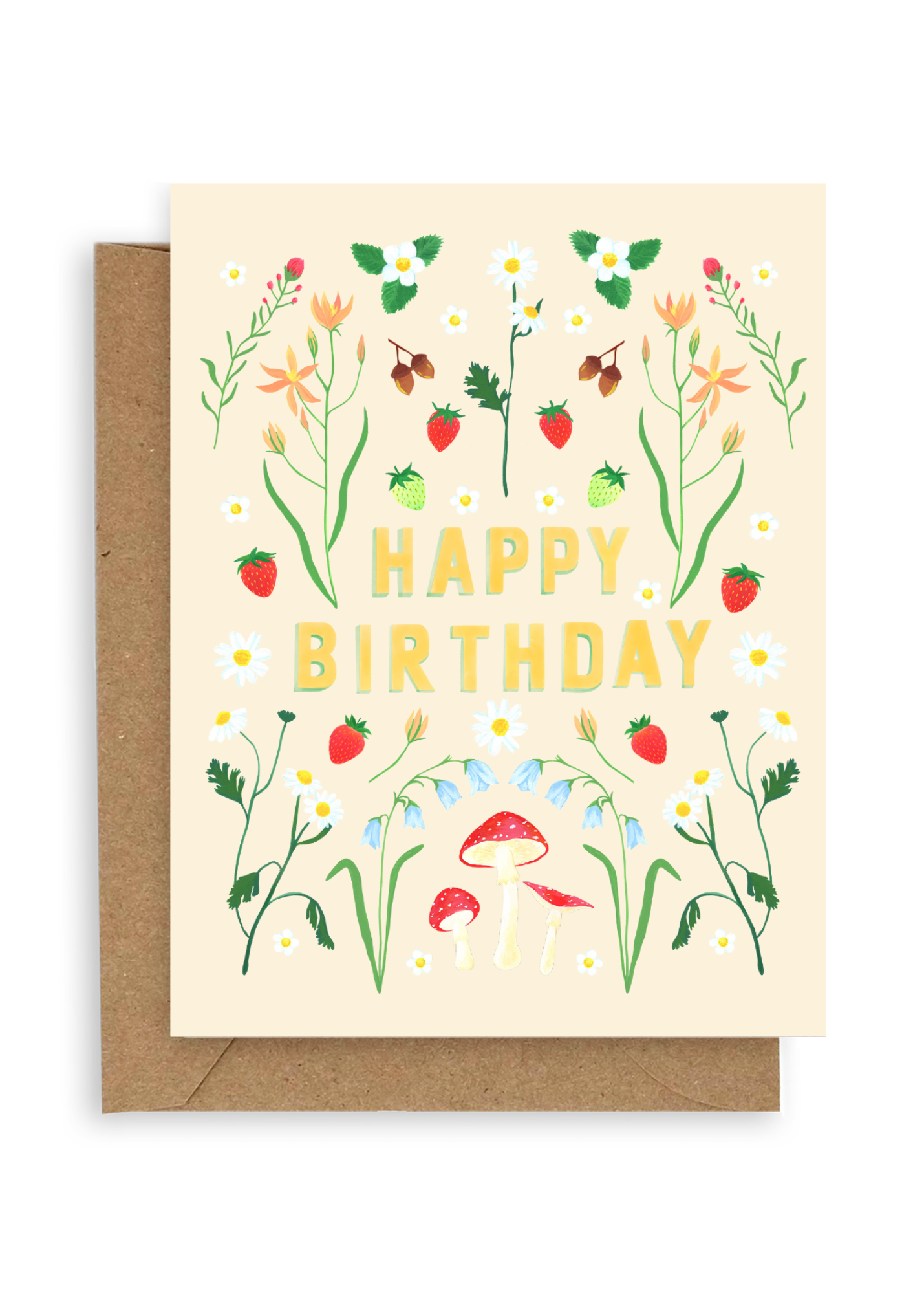 Beautiful Flora and Fauna Happy Birthday Card - Perfect for Nature Lovers, Garden Enthusiasts & Birthday Greetings