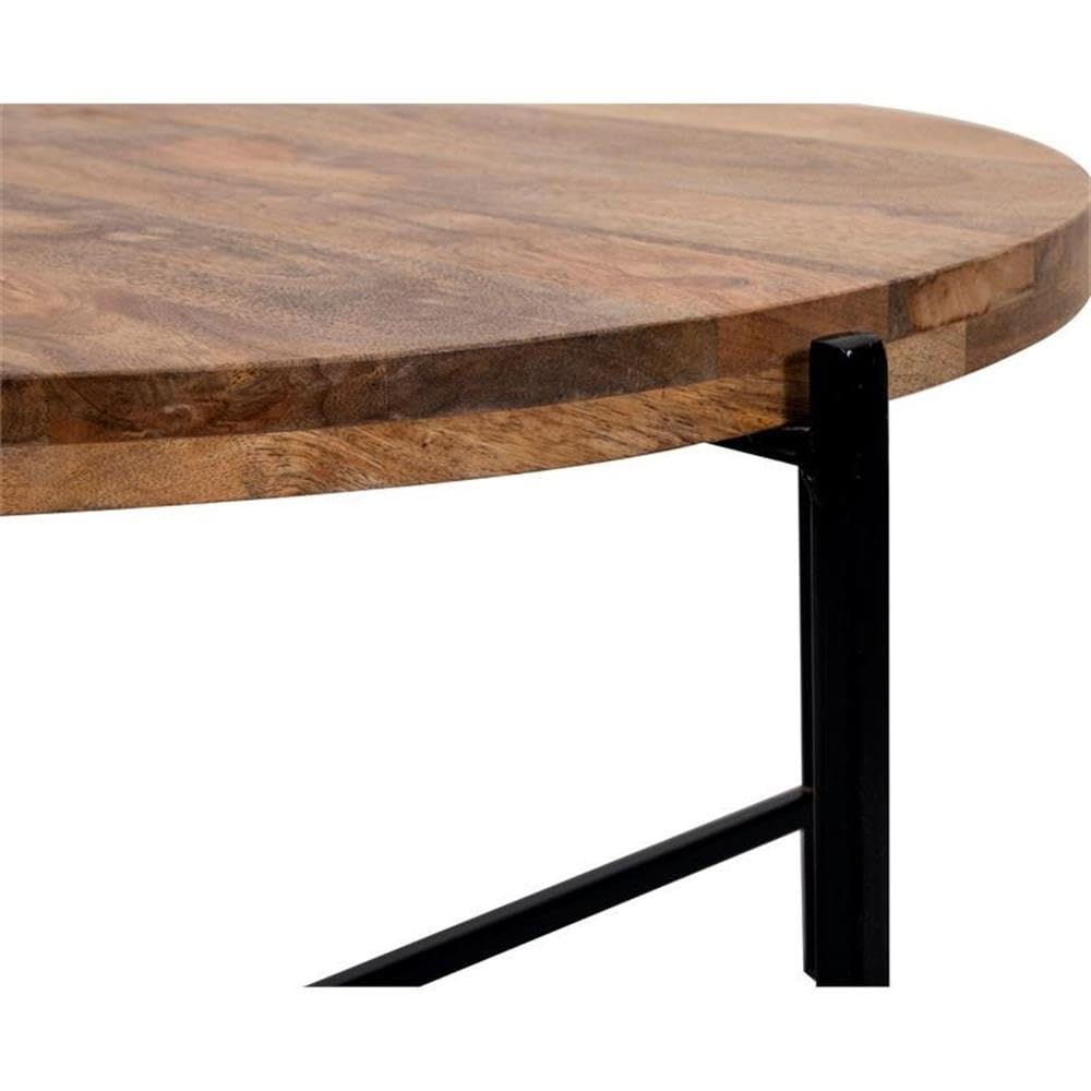 Porter Designs Camden Coffee Table - Natural Wood Finish - Modern Living Room Furniture for Home Decor & Small Spaces