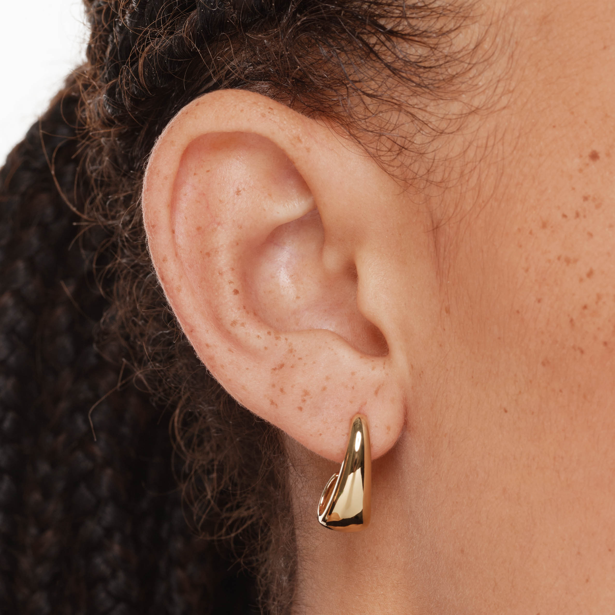 Gold Dome Hoop Stud Earrings for Women - Elegant Minimalist Jewelry for Everyday Wear, Parties & Gifts