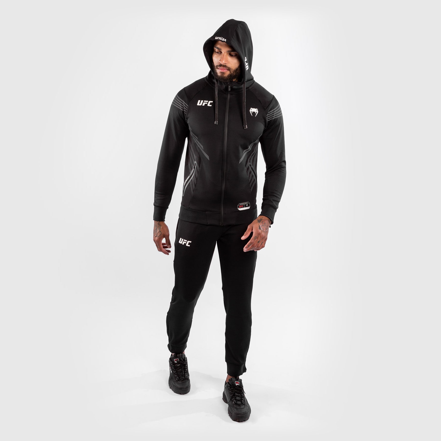 UFC Venum Authentic Fight Night Men's Walkout Pants - Black | MMA Training & Competition Gear for Fighters & Fans