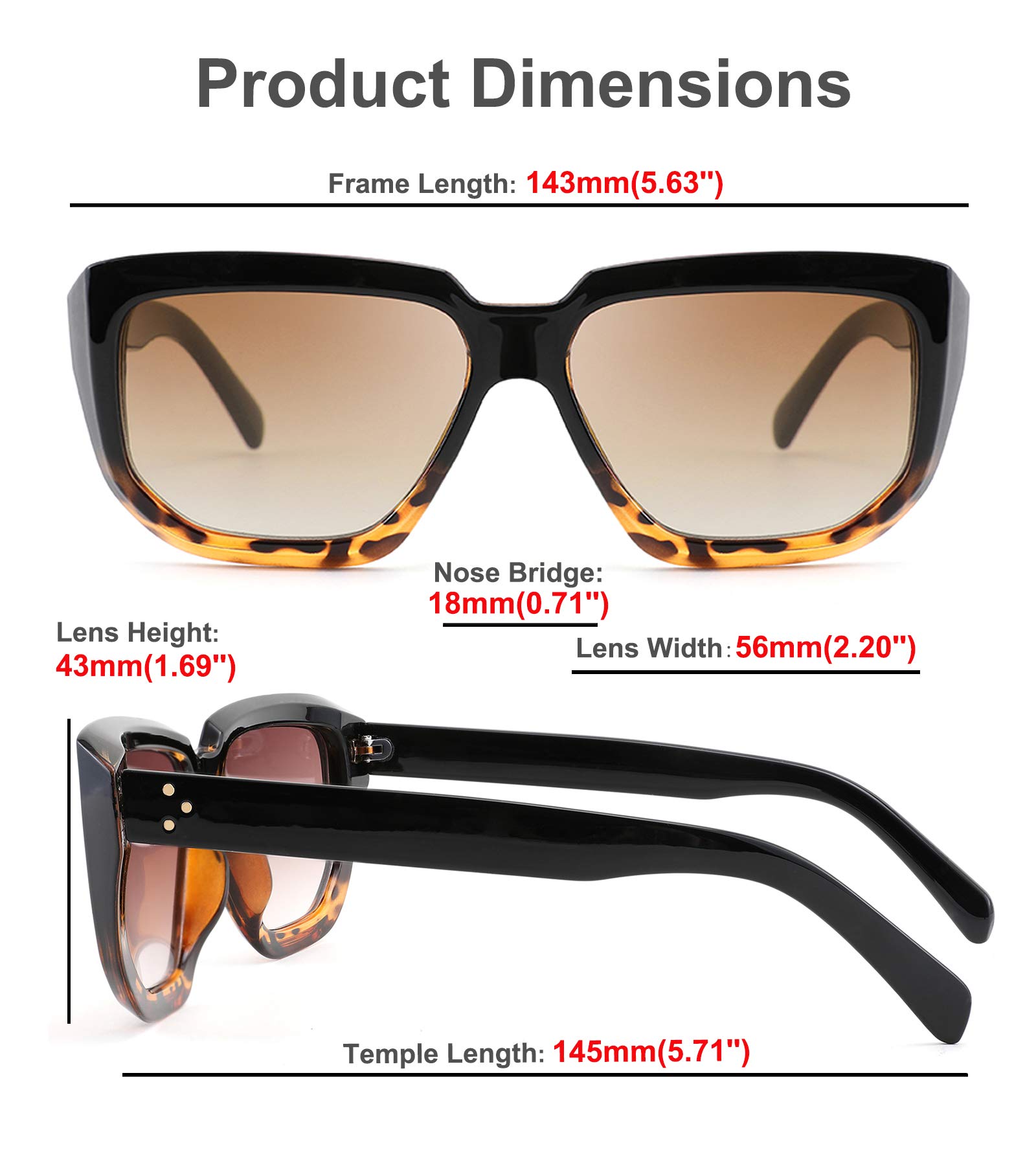 FEISEDY Women's Retro Square Sunglasses - Trendy Shield Flat Top Shades B2717 for Women - UV Protection, Fashionable & Stylish - Perfect for Beach, Driving, and Outdoor Activities