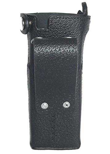 Motorola APX 7000 Short Battery Leather Carry Case with Fixed Belt Loop - Durable Two-Way Radio Holster for Police, Security & Outdoor Use