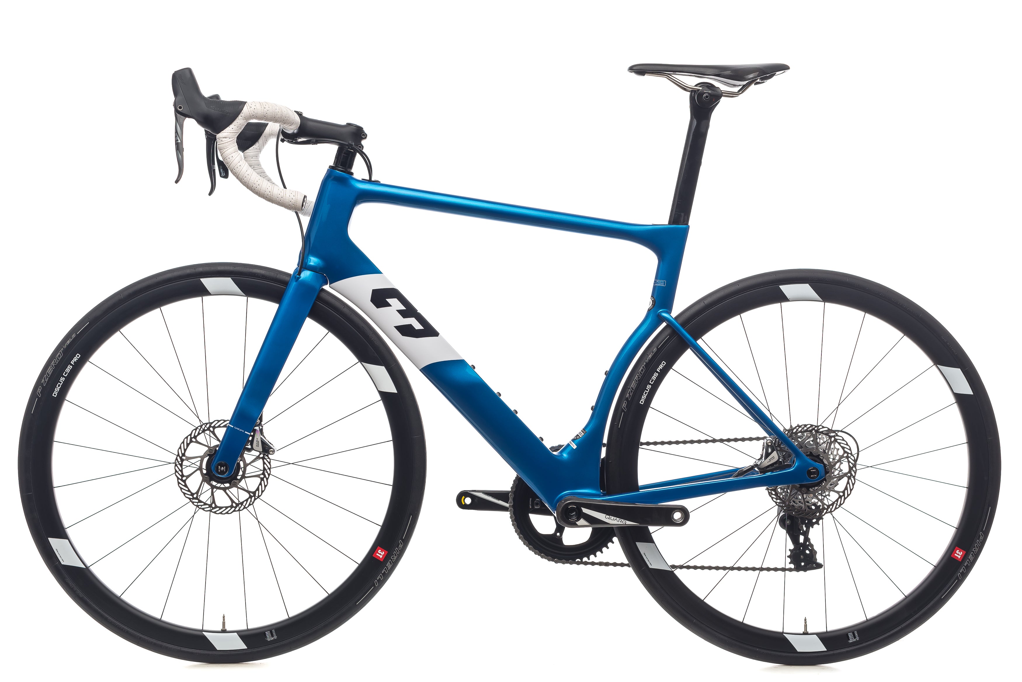 3T Strada Pro Large Road Bike - Carbon Frame, Aero Design, Lightweight for Speed & Performance | Perfect for Racing, Endurance Training & Long-Distance Cycling