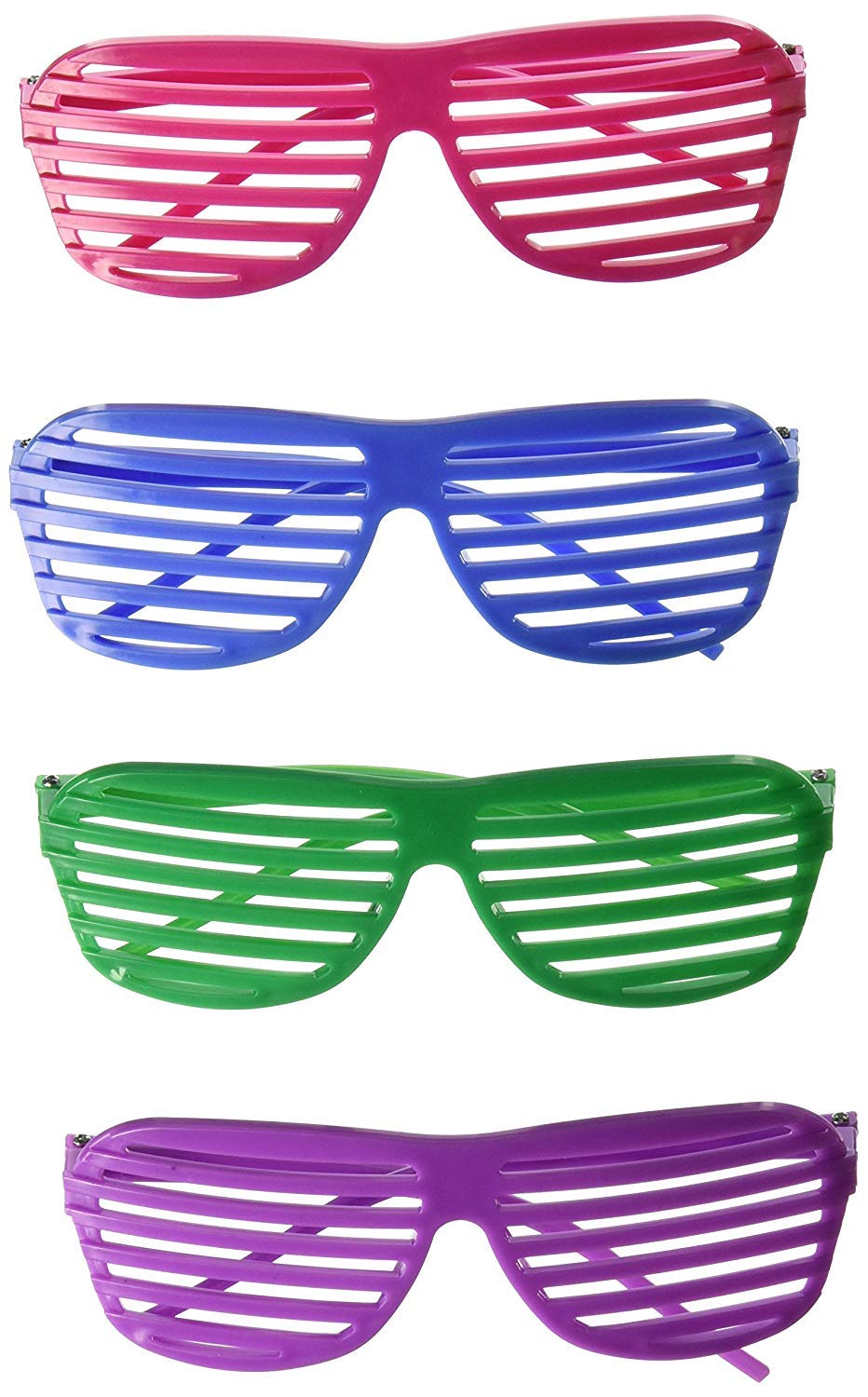 80's Retro Shutter Sunglasses - Vintage Party Glasses for 80s Theme Parties, Halloween & Cosplay - Fun Costume Accessories for Men & Women