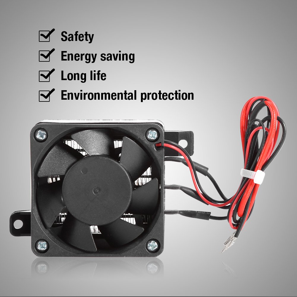 12V 100W PTC Car Air Heater with Mounting Holes - Constant Temperature Electric Fan Heater for Vehicles, Easy Installation - Perfect for Car Heating, Humidifiers & Air Conditioning Systems (24V 150W Option Available)