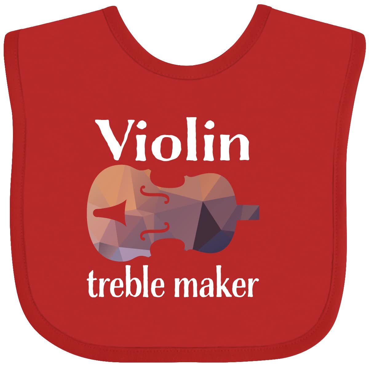 Inktastic Funny Violinist Music Baby Bib - Cute Violin Treble Maker Design for Infants & Toddlers - Perfect for Feeding, Playtime & Music Lovers' Gifts