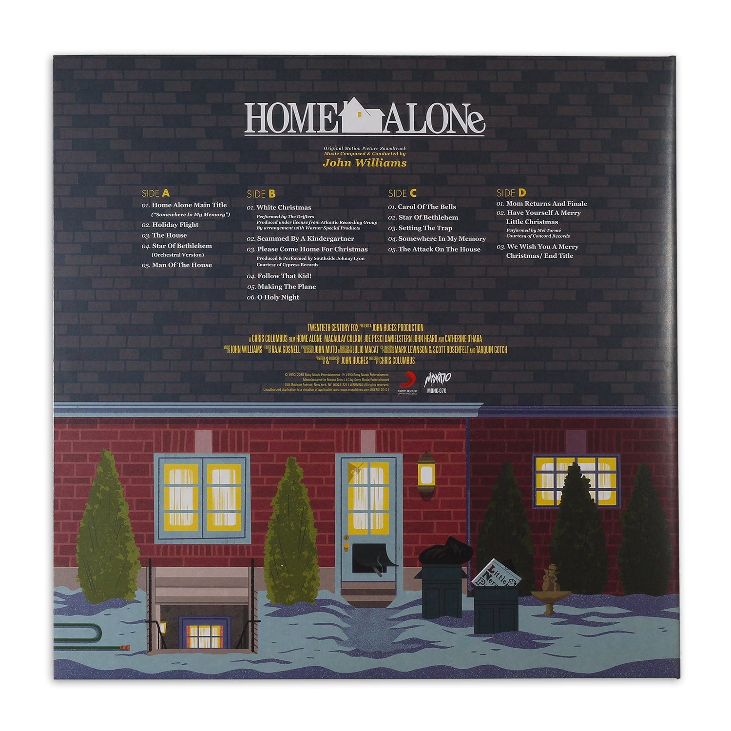 Home Alone Original Motion Picture Soundtrack 2XLP Vinyl Record - Perfect for Christmas Music Lovers & Holiday Movie Fans