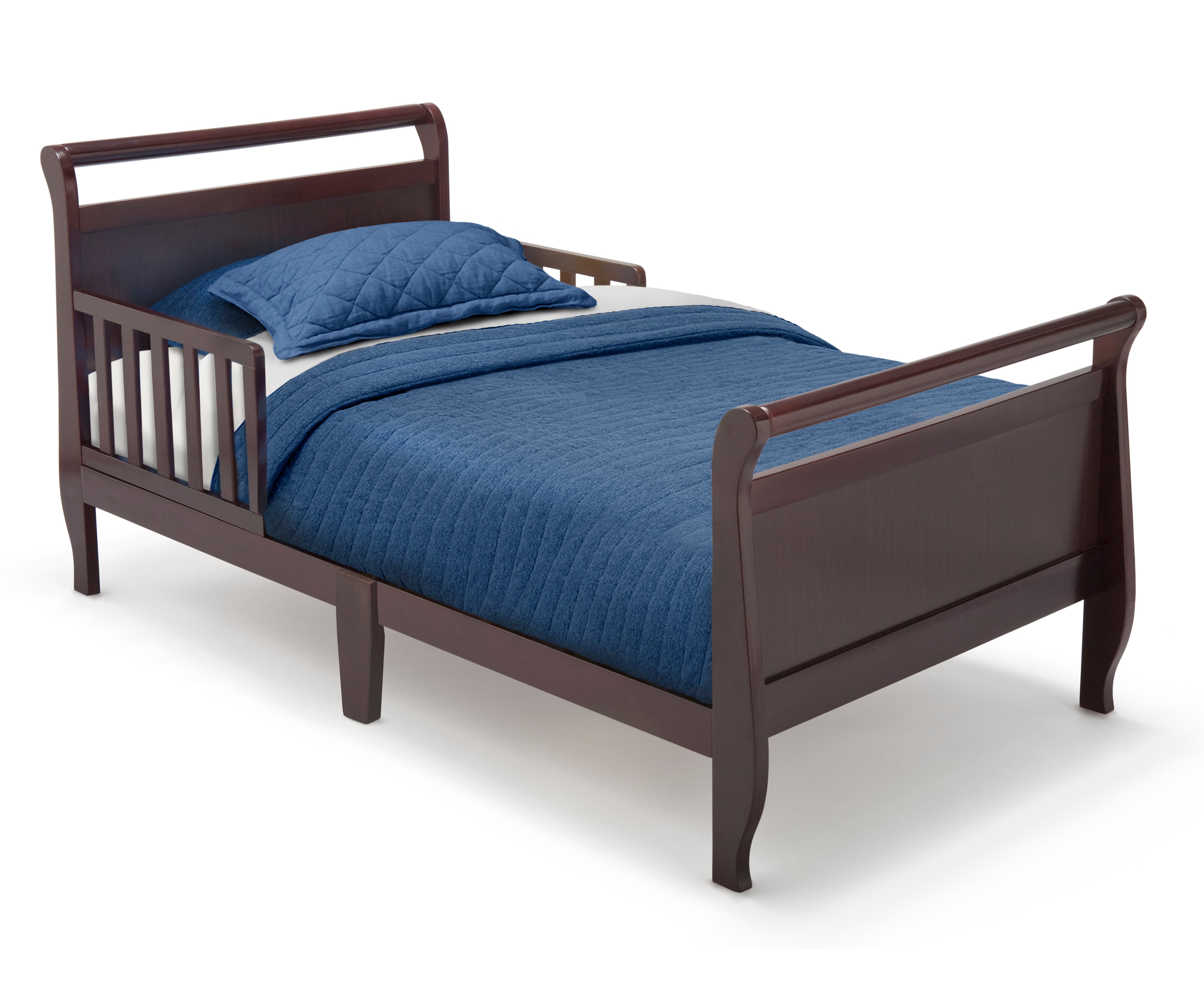 Modern Toddler Bed - Safe & Stylish Wooden Kids Bed for Boys & Girls - Perfect for Nursery, Daycare, or First Big Kid Bed Transition
