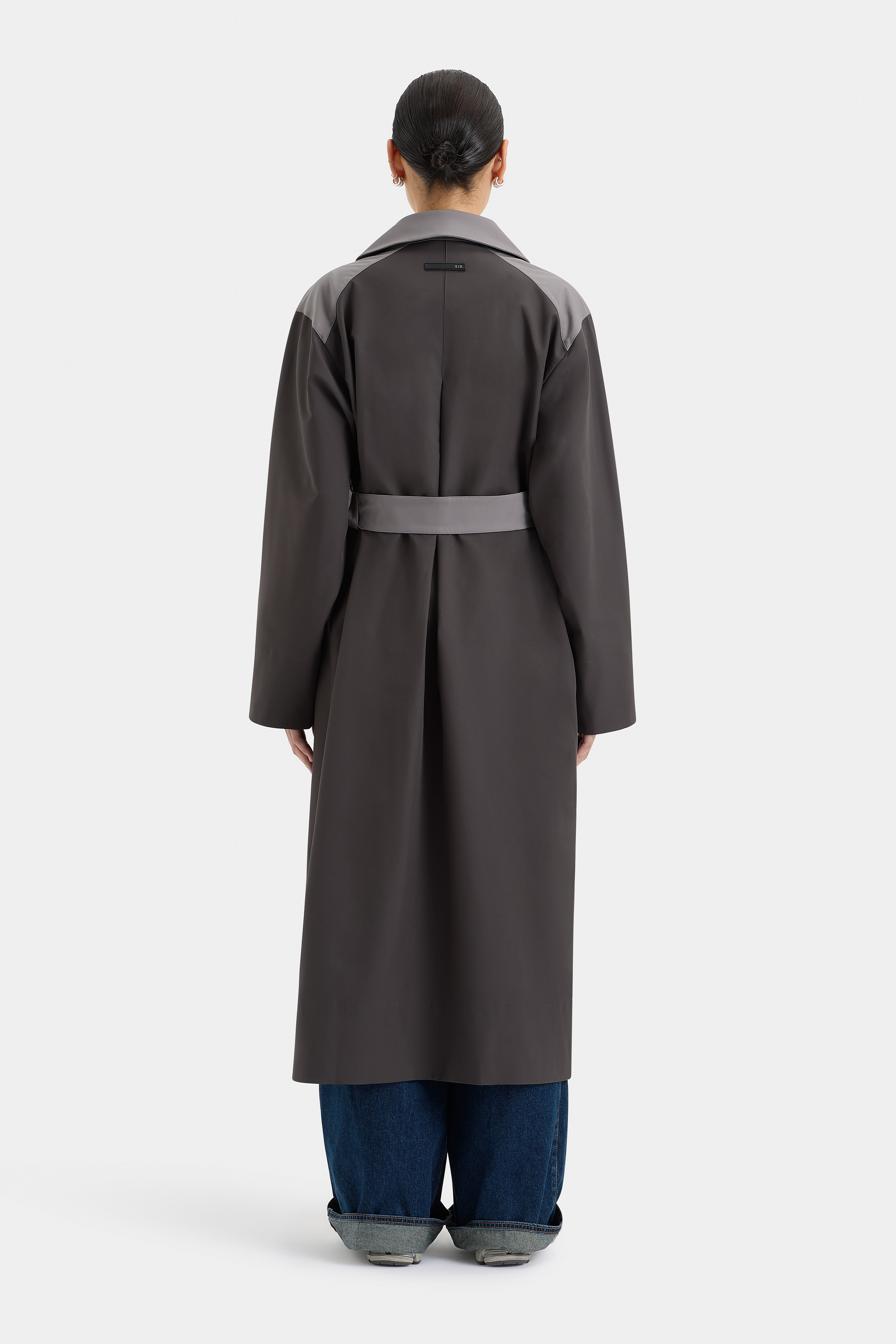Premium Wesley Trench Coat for Men - Slim Fit Charcoal Gray Overcoat - Perfect for Business, Office & Formal Occasions