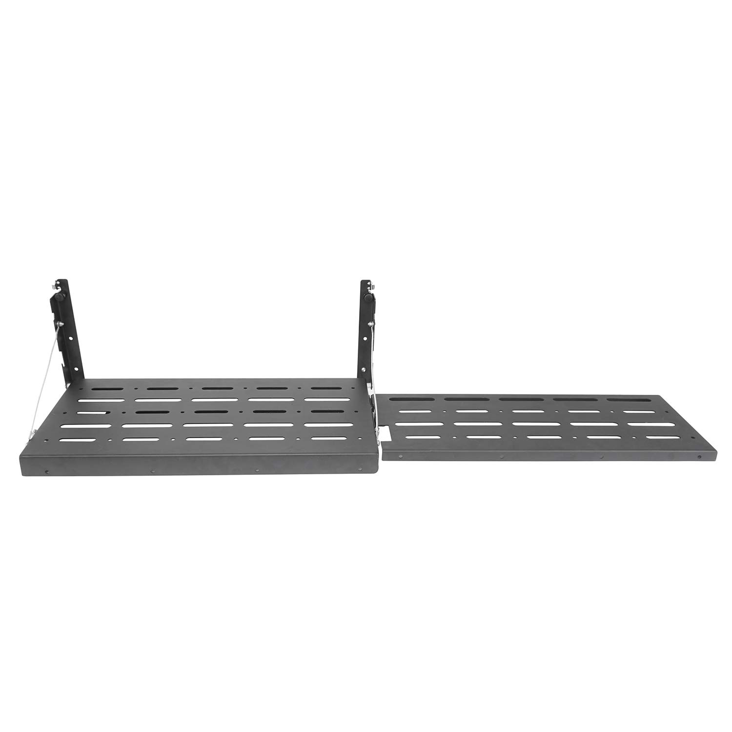 Hooke Road Wrangler JK Tailgate Table - Heavy Duty Camping Cargo Shelf & Storage Rack for Jeep Wrangler JK 2007-2018 (Upgraded Extended Version) | Perfect for Outdoor Adventures, Overlanding & Tailgating Parties