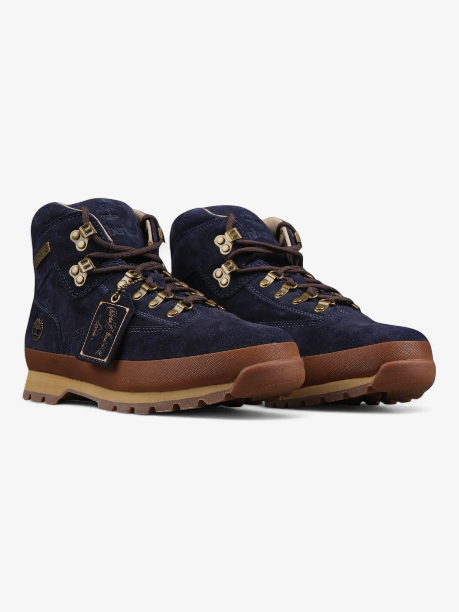 Timberland Euro Hiker Suede Boots for Men - Blue Lace-Up Hiking Shoes | Outdoor Adventure, Camping & Casual Wear